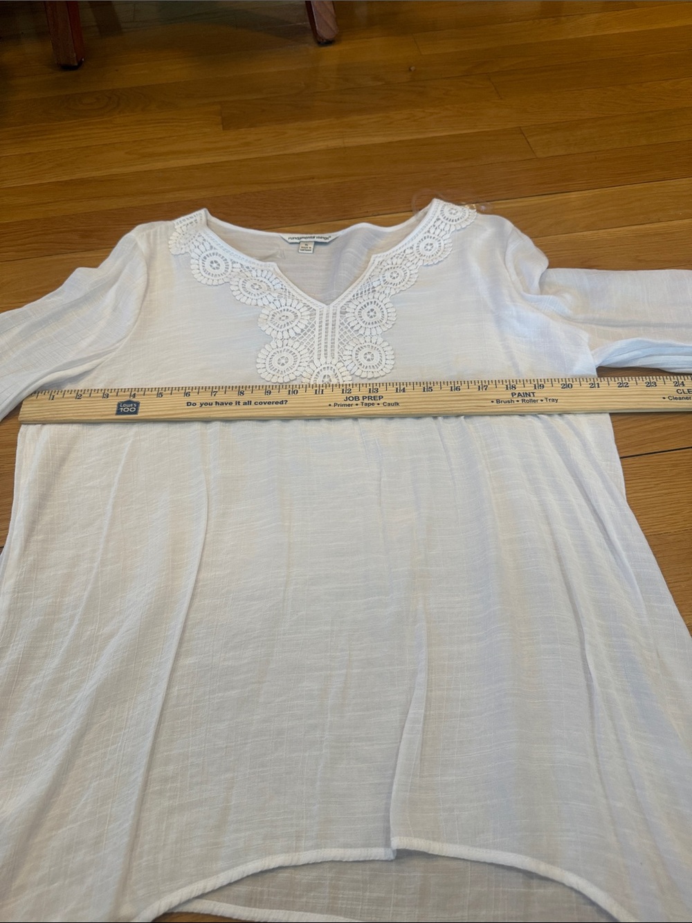 Fundamental things Lacey white blouse size Xlarge . - Picture 7 of 8